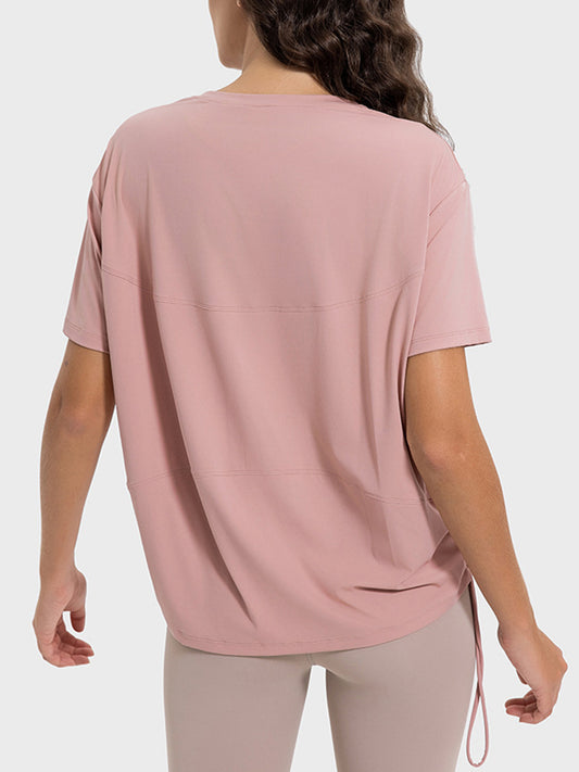 Side Drawstring Active T-Shirt