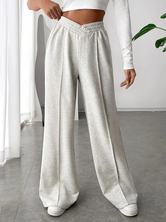 Wide Leg V Waist Pants